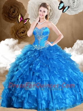 Beautiful Ball Gown Sweetheart Quinceanera Dresses with Beading and Ruffles