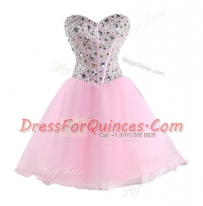 Free and Easy Sleeveless Beading Lace Up Prom Party Dress