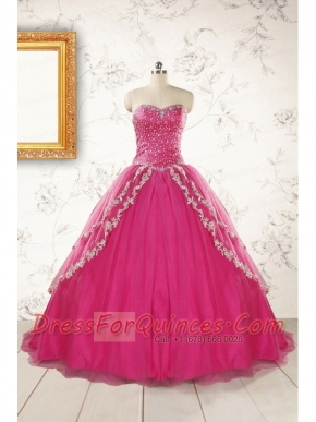 2015 Sweetheart Sweep Train Trendy Quinceanera Dresses with Sequins and Appliques