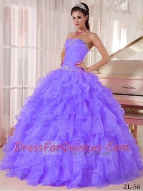 Modest Sweet 16 Sleeveless Lace-up Organza Beautiful Quinceanera Dress Of  The brand new style