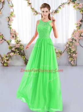 Scoop Sleeveless Zipper Court Dresses for Sweet 16 Chiffon