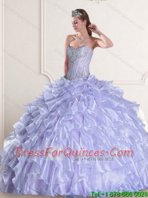 Best Sweetheart Quinceanera Dress with Beading and Ruffles for 2015