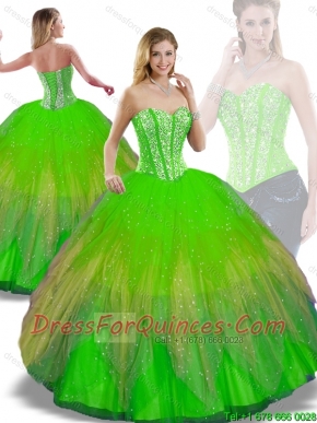 2016 Perfect Ball Gown Multi Color Quinceanera Dresses with Beading