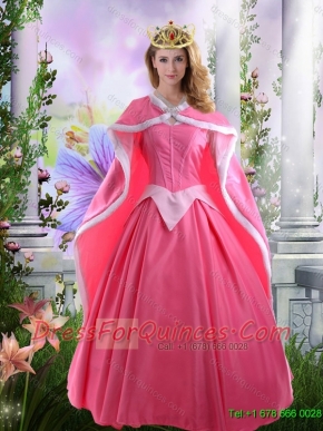 2016 Perfect A Line Rose Pink Quinceanera Dresses with Off the Shoulder