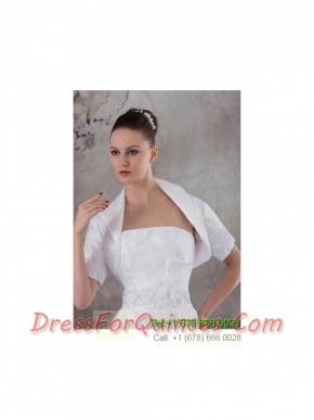 Gorgeous White  Short Sleeves Jacket