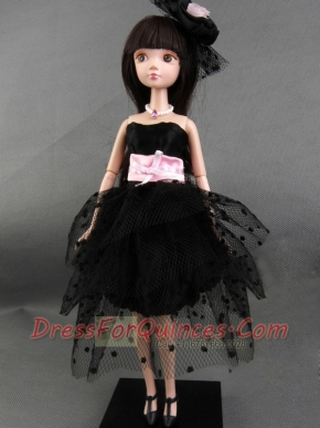 New Beautiful Black Party Dress for Tulle Noble Barbie
