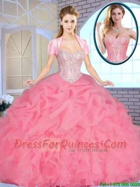 2016 Exclusive Sweetheart Quinceanera Dresses Beading and Ruffles