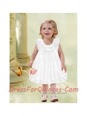 2014 Amazing A-Line Scoop Knee-length Flower Girl Dresses