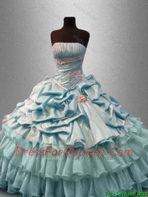 Discount Strapless Quinceanera Dresses with Pick Ups and Beading