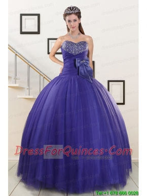 2015 Elegant Sweetheart Quinceanera Dresses with Bowknot