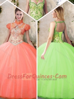 Best Straps Sweet 16 Dresses with Beading and Appliques