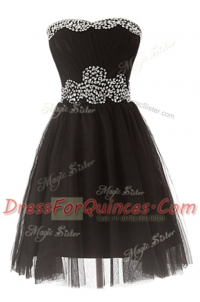 Organza Sleeveless Knee Length and Beading