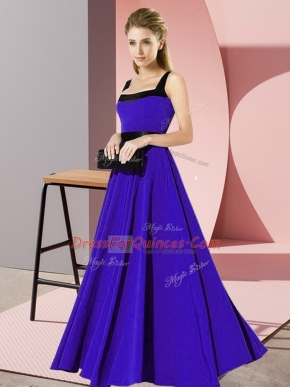 Chiffon Sleeveless Floor Length Vestidos de Damas and Belt