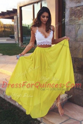 Decent Spaghetti Straps Sleeveless Chiffon Ruching Zipper