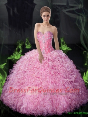 Sophisticated Ball Gown Beaded and Ruffles Classical Quinceanera Dresses