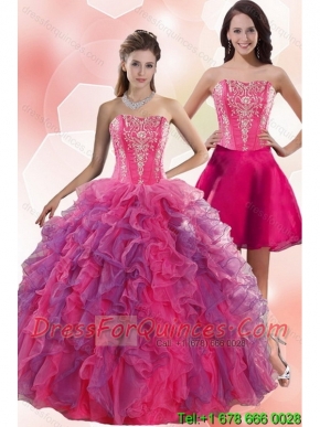 2015 Best Spring Multi Color Quinceanera Dresses with Appliques