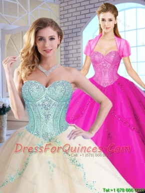 Elegant Sweetheart Quinceanera Dresses with Appliques and Sequins