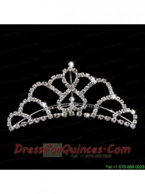 Princess Tiara With Delicate Rhinestone Accents