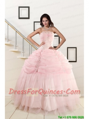 Pretty Strapless Quinceanera Dresses with Beading and Pick Ups