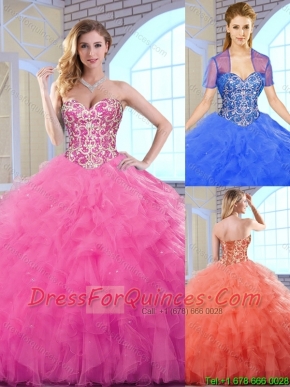 Elegant Ball Gown Sweetheart Quinceanera Dresses with Beading