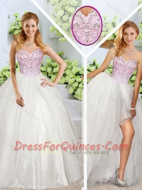New Styles Sweetheart Quinceanera Gowns with Beading and High Slit