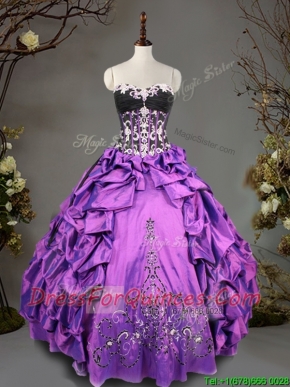 Exclusive Big Puffy Beading and Pick Ups Quinceanera Dress in Taffeta