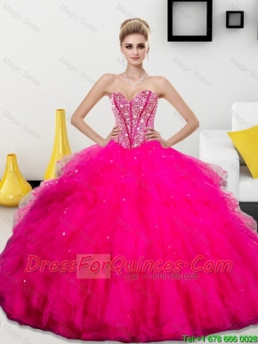Cheap Beading and Ruffles Sweetheart 2015 Quinceanera Dresses