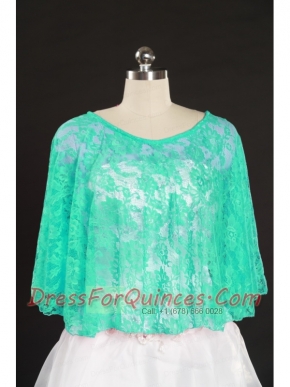 Aque Blue Beading Lace Hot Sale Wraps for 2015