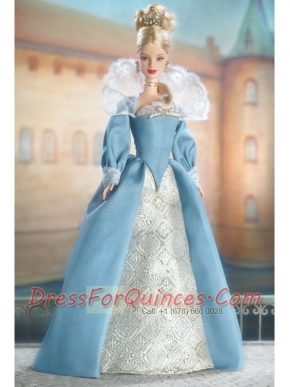 The Most Amazing Blue Dress With Long Sleeves For Barbie Doll Dress