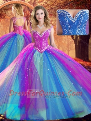 Discount Fashionable V Neck Quinceanera Dresses with Beading