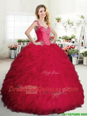 Perfect Big Puffy Sweet 16 Dress with Beading and Ruffles