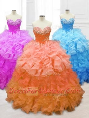 New Style Sweetheart Quinceanera Gowns with Beading and Ruffles