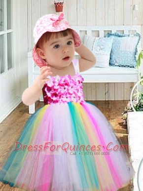 Fashionable Straps Ball Gown Tulle Little Girl Dresses in Multi-color