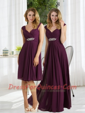 Empire 2015 Backless Ruching Dama Dress for 2015
