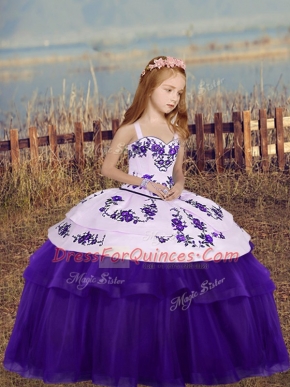 Floor Length Ball Gowns Sleeveless Eggplant Purple Pageant Dress Wholesale Side Zipper
