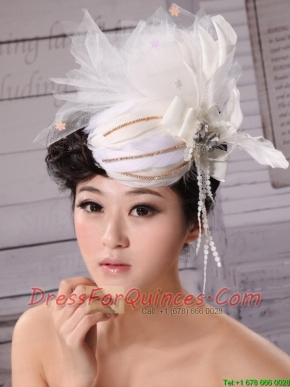 Special Hat Hairpin Tulle Beading Outdoor and Wedding