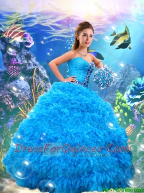 Pretty Sweetheart Quinceanera Dresses with Beading and Ruffles