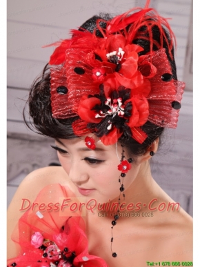 High Quality Little Hat Feather Tulle and Beading