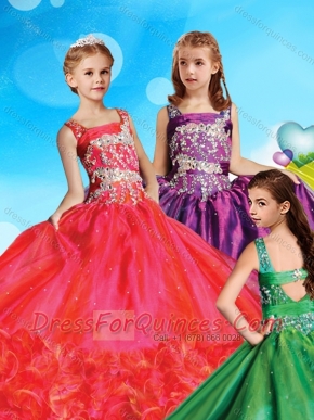 Perfect Straps Organza Mini Quinceanera Dress with Beading and Ruffled Layers