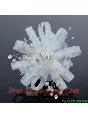 Elegant Feather Tulle Fascinators with Imitation Pearls