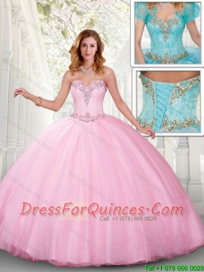 Popular Sweetheart Ball Gown Sweet 16 Dresses with Beading