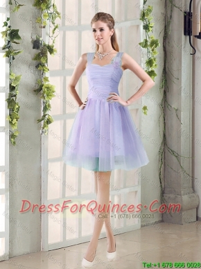Custom Made A Line Straps Short Prom Dresses with Ruching