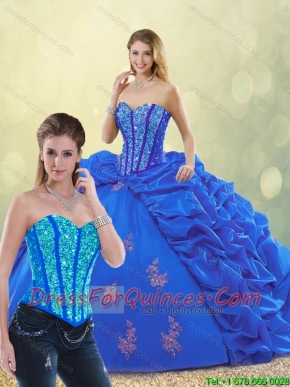New Style Sweetheart Detachable Quinceanera Gowns with Beading and Appliques