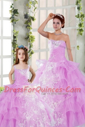 On Sale Lilac Sleeveless Beading and Ruching Floor Length 15 Quinceanera Dress