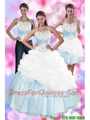 2015 Multi Color Quince Dresses with Pick Ups and Beading