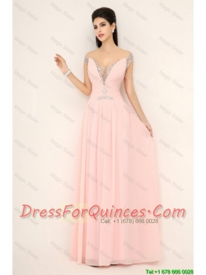 Beautiful Off the Shoulder Prom Dresses with Cap Sleeves