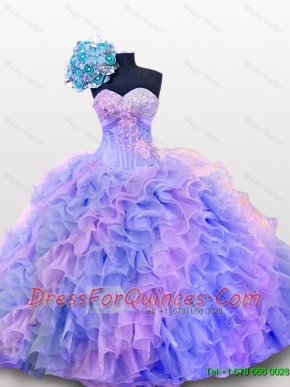 Beaded and Sequins Sweetheart Quinceanera Dresses for 2015