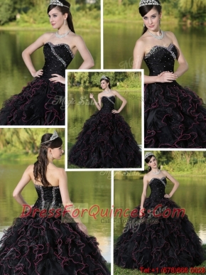 Best Beading Sweetheart Quinceanera Dresses with Ruffles Layered