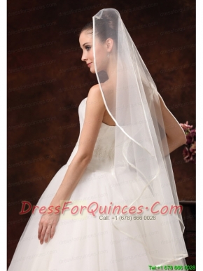 One-tier Organza Fingertip Wedding Veil