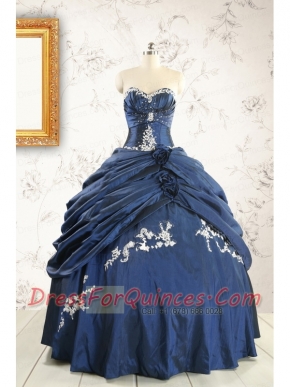 Gorgeous Sweetheart Ball Gown Quinceanera Dresses in Navy Blue